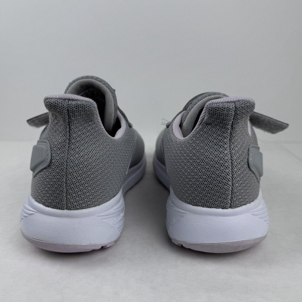 Adidas Cloudfoam Adiwear Sneaker Womens Size 2 Gray Pink White Hook Loop Closure - Picture 4 of 12